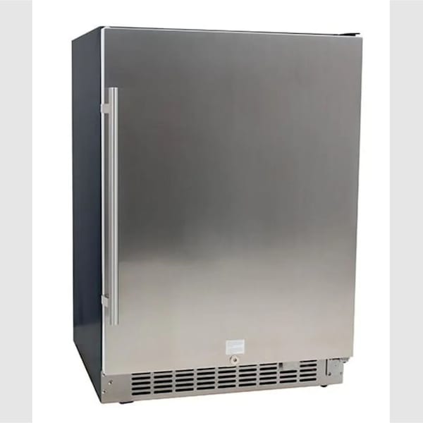Edgestar 24 Inch Wide 142 Can BuiltIn Beverage Cooler with Stainless Steel Door and Optional Casters CBR1501SLD - main